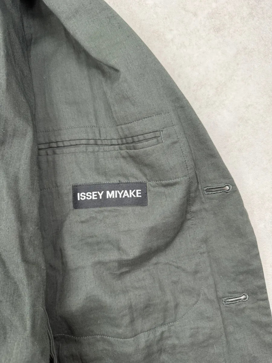 2000s Issey Miyake Green Forest Light Blazer Jacket dEmYCEn 11