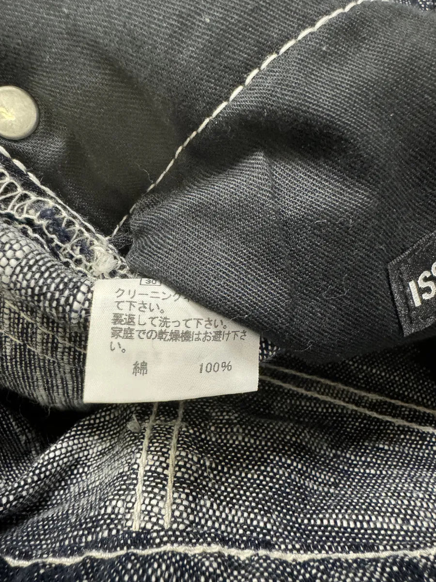 2000s Issey Miyake MEN Abstract Contemporary Relief Denim Jeans (S) lHepUtp 8