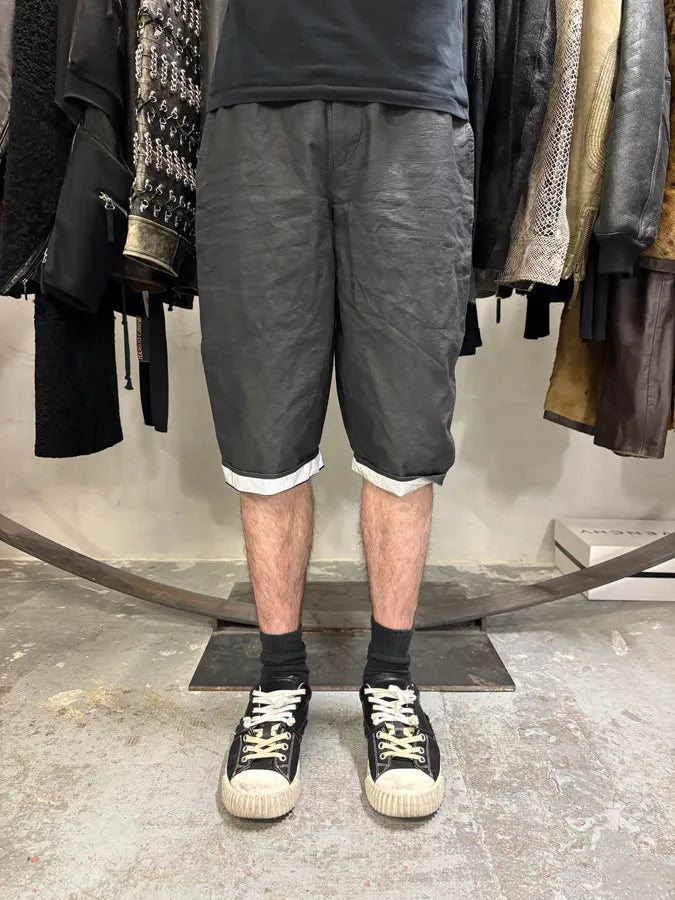2000s Issey Miyake MEN Black Reflective Shorts (S) vChCvlI 1