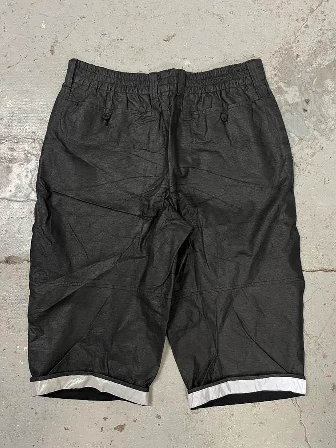 2000s Issey Miyake MEN Black Reflective Shorts (S) vChCvlI 5