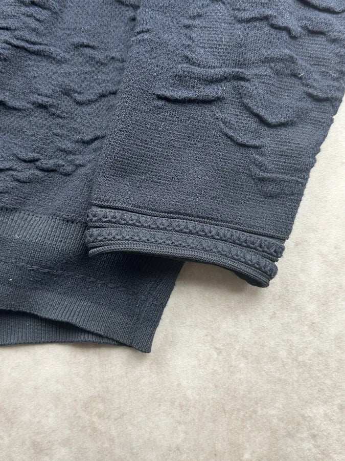 2000s Issey Miyake Navy Relief Sweater foGNCjH 6