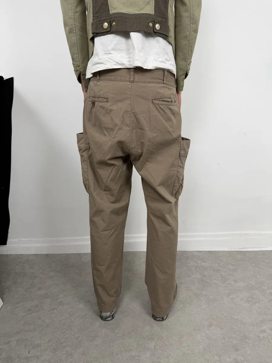 2000s Issey Miyake Ne-Net Gloves Pockets Beige Cargo Pants JhfuHro 2