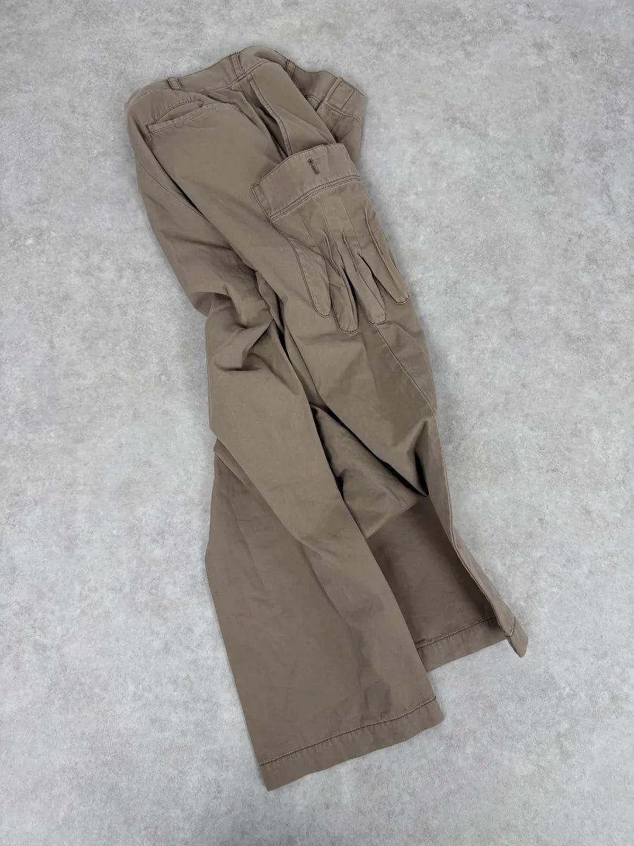 2000s Issey Miyake Ne-Net Gloves Pockets Beige Cargo Pants JhfuHro 3