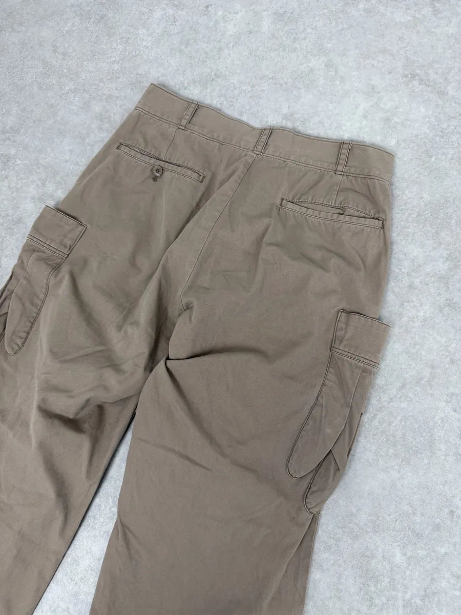 2000s Issey Miyake Ne-Net Gloves Pockets Beige Cargo Pants JhfuHro 4