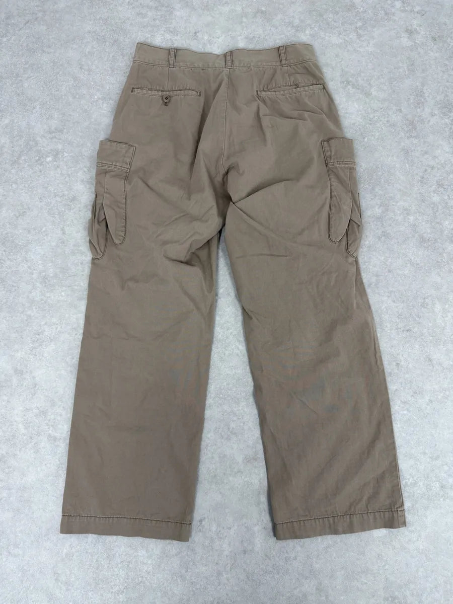 2000s Issey Miyake Ne-Net Gloves Pockets Beige Cargo Pants JhfuHro 5