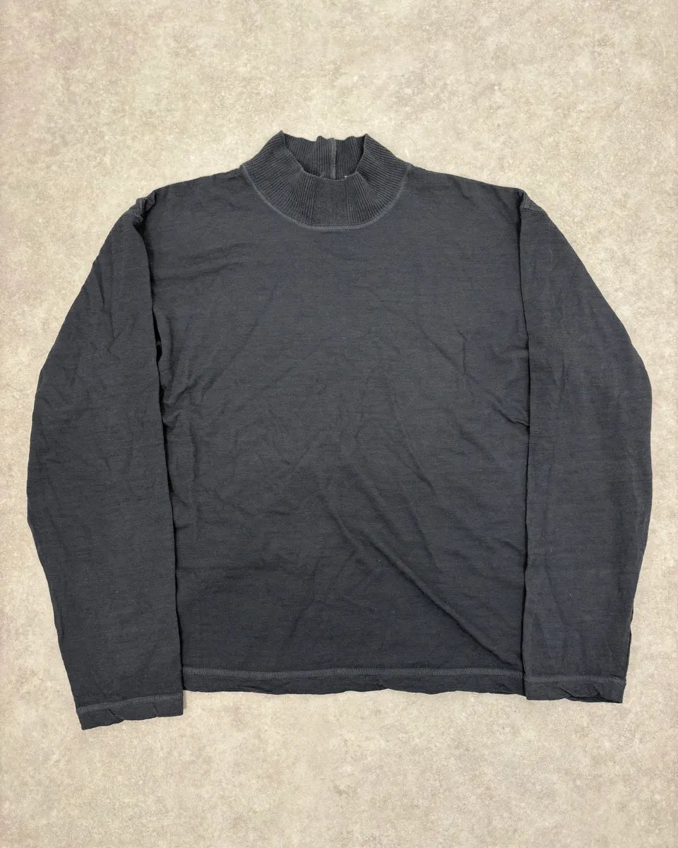 2000s Issey Miyake Steve Job Anthracite Black Turtleneck Sweater LlIYNRi 0
