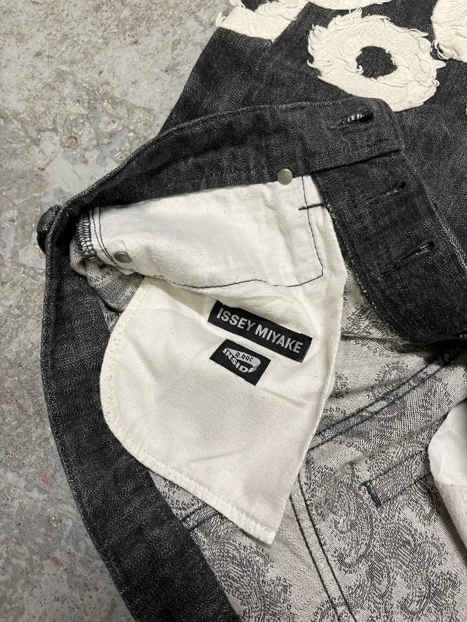 2000s Issey Miyake White Circle Denim Jeans (S) kgJtUea 10