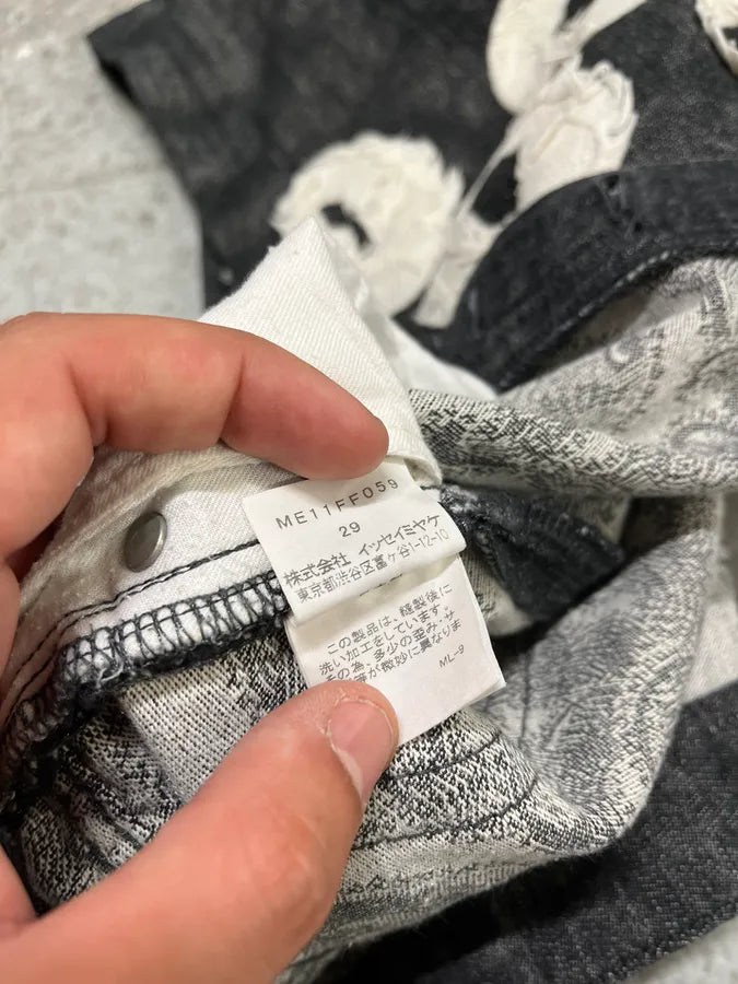 2000s Issey Miyake White Circle Denim Jeans (S) kgJtUea 12