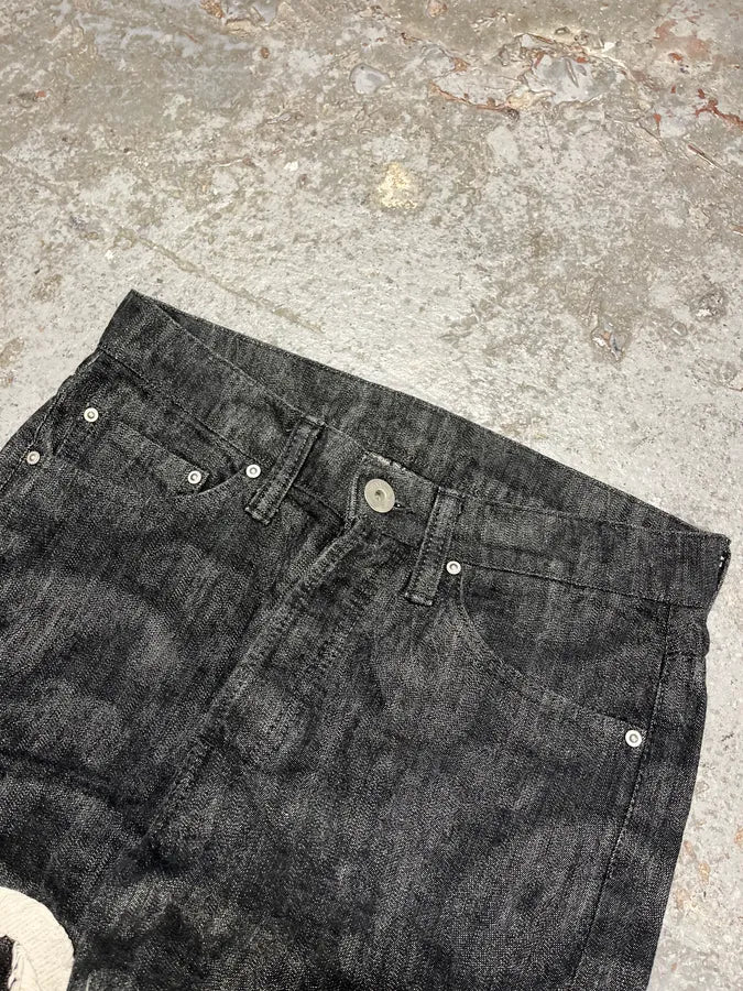 2000s Issey Miyake White Circle Denim Jeans (S) kgJtUea 5