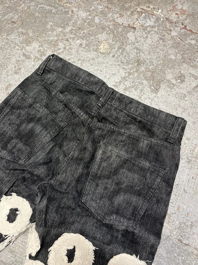 2000s Issey Miyake White Circle Denim Jeans (S) kgJtUea 7