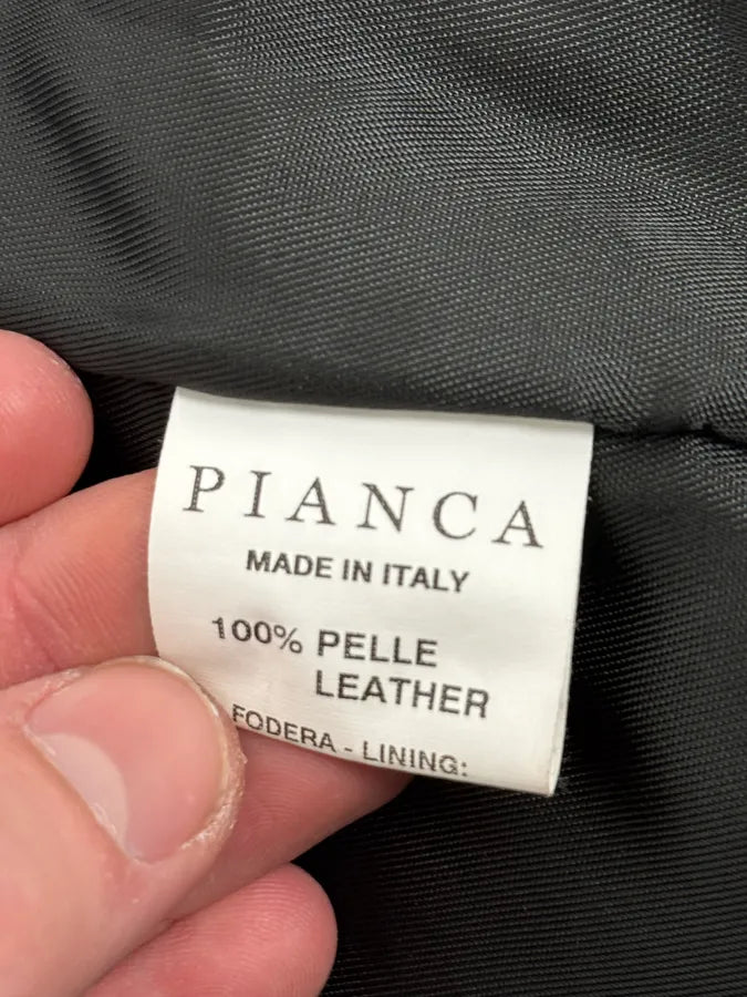 2000s Italian Black Leather Pony Hair Long Jacket VhmoAvm 11