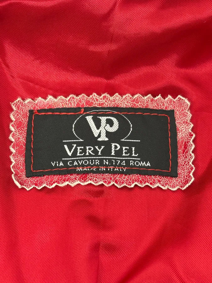 2000s Italian Red Eroded Leather Roma Jacket oPjBtYB 9