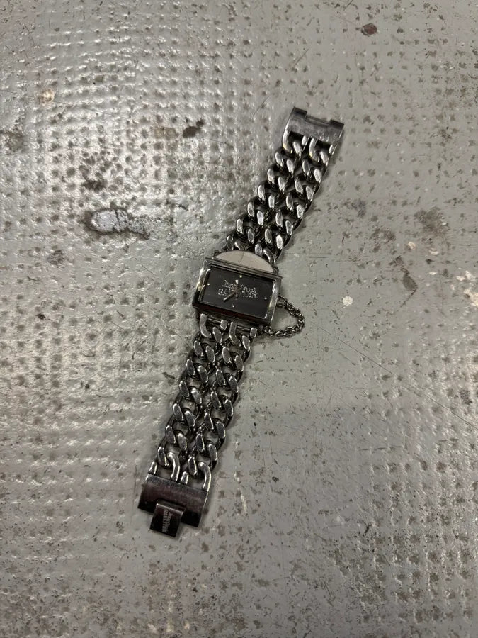 2000s Jean Paul Gaultier 2 Chains Silver Steel Watch (OS) YYCJBnQ 1