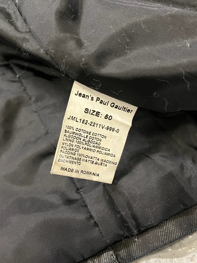 2000s Jean Paul Gaultier 2 in 1 Detachable Cargo Black Trench Coat MJxaUqH 12