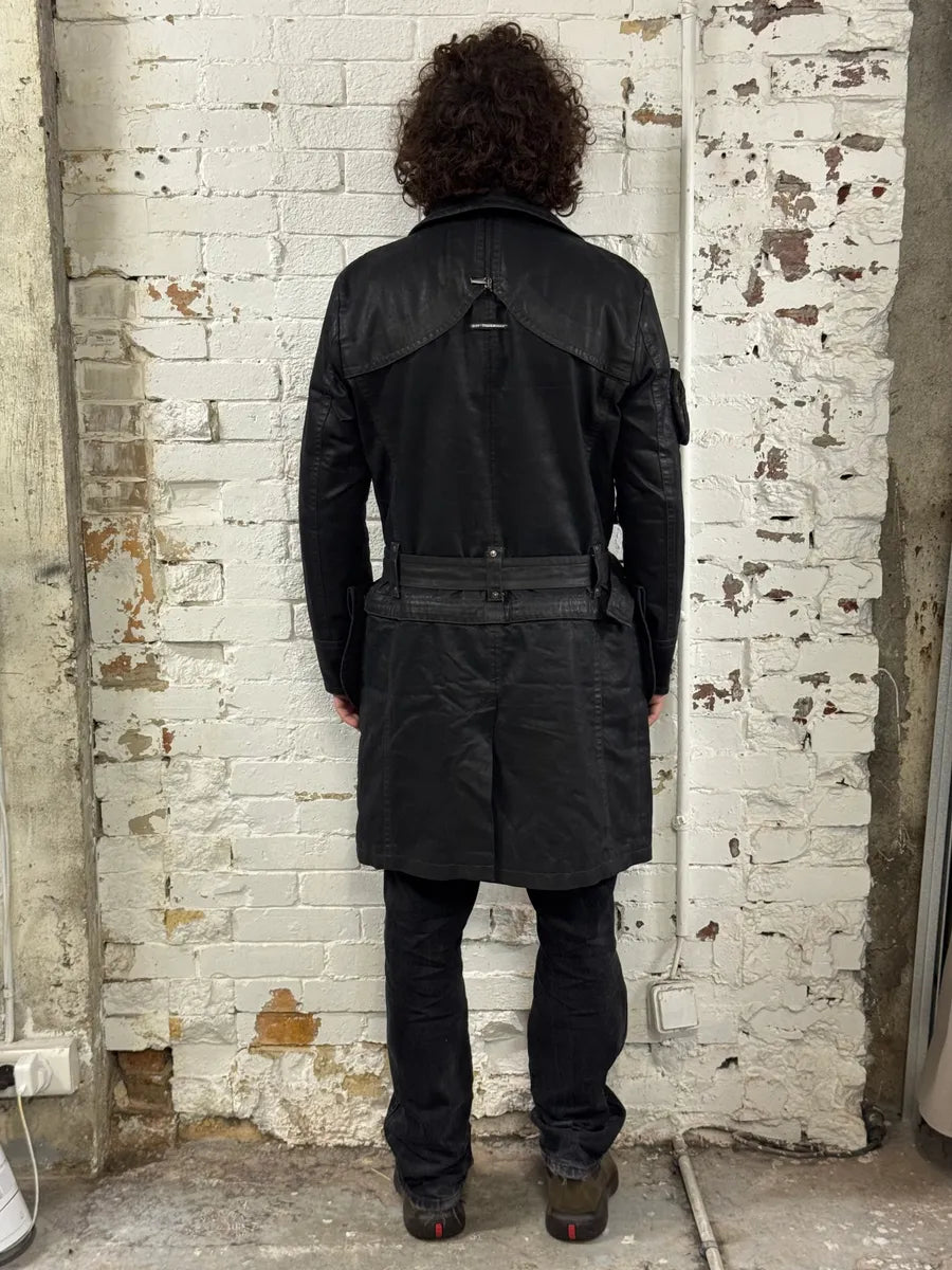 2000s Jean Paul Gaultier 2 in 1 Detachable Cargo Black Trench Coat MJxaUqH 2