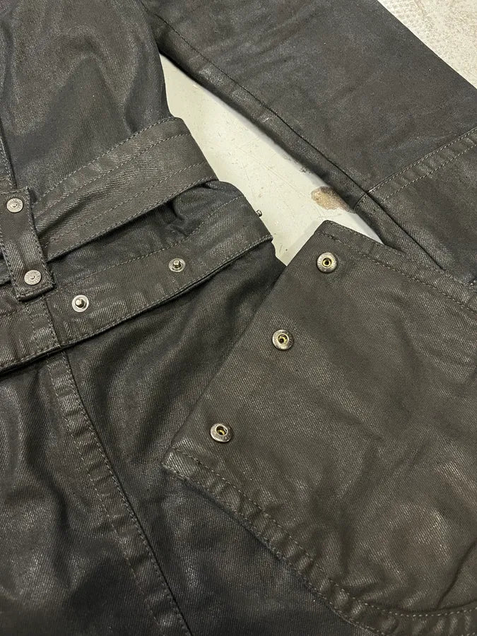 2000s Jean Paul Gaultier 2 in 1 Detachable Cargo Black Trench Coat MJxaUqH 6
