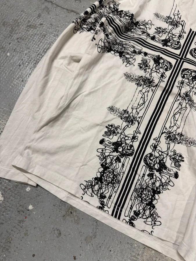 2000s Jean Paul Gaultier Abstract Cross White Longsleeves (S) OeloBBj 4