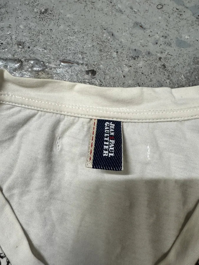 2000s Jean Paul Gaultier Abstract Cross White Longsleeves (S) OeloBBj 7