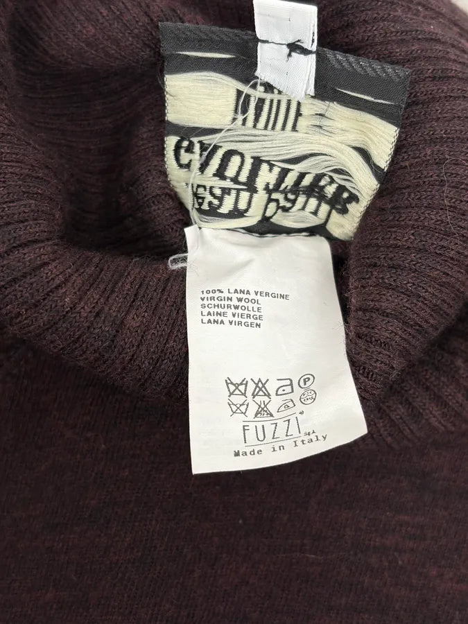 2000s Jean Paul Gaultier Asymetrical Burgundy Turtleneck wEqtJBk 9
