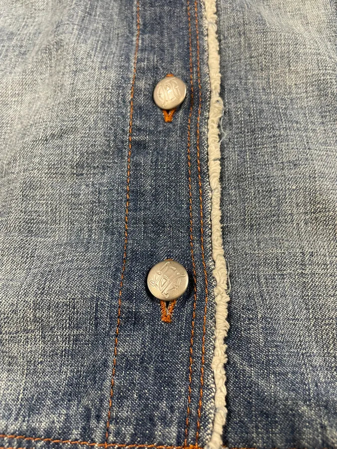 2000s Jean Paul Gaultier Asymmetrical Patchwork Wool Denim Jacket YvRvWRY 8