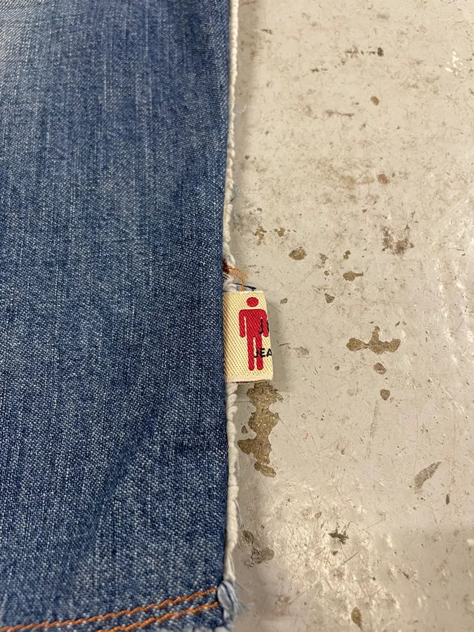 2000s Jean Paul Gaultier Asymmetrical Patchwork Wool Denim Jacket YvRvWRY 9