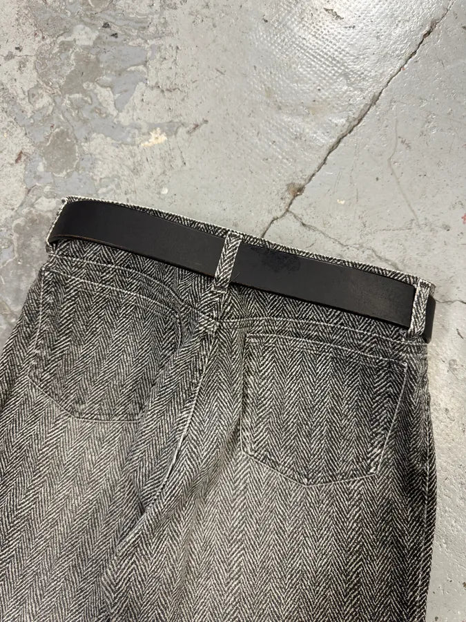 2000s Jean Paul Gaultier Axes Metal Buckle Black Leather Belt IXkbMhu 6