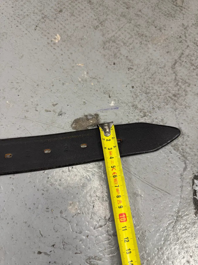 2000s Jean Paul Gaultier Axes Metal Buckle Black Leather Belt IXkbMhu 9