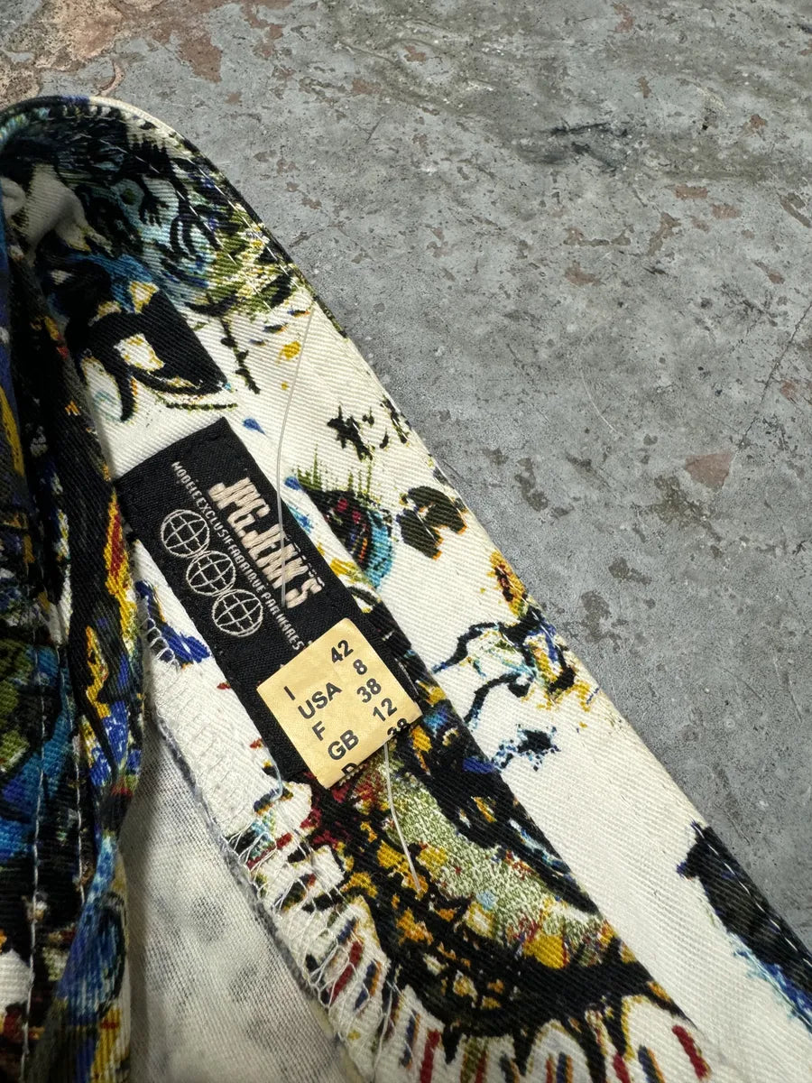 2000s Jean Paul Gaultier Basquiat Belted Abstract Human Body Pants DILhcXo 6