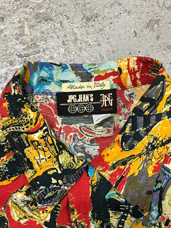 2000s Jean Paul Gaultier Basquiat Red Shirt JwYZXKN 4