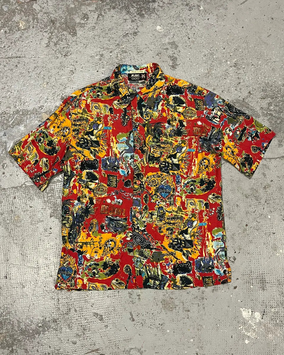 2000s Jean Paul Gaultier Basquiat Red Shirt JwYZXKN 0