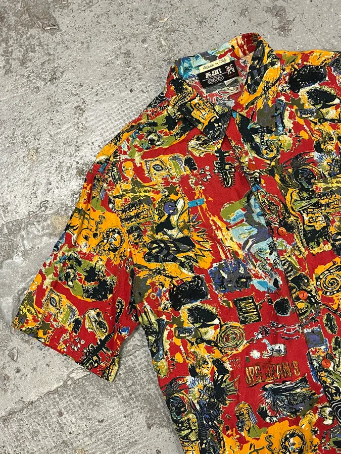 2000s Jean Paul Gaultier Basquiat Red Shirt JwYZXKN 8