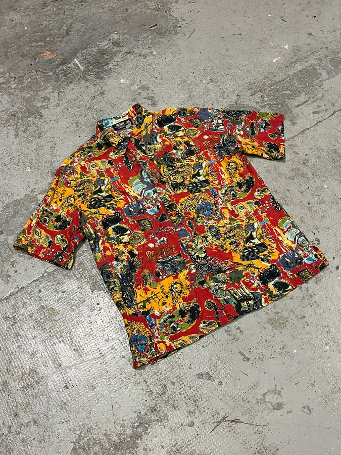 2000s Jean Paul Gaultier Basquiat Red Shirt JwYZXKN 3