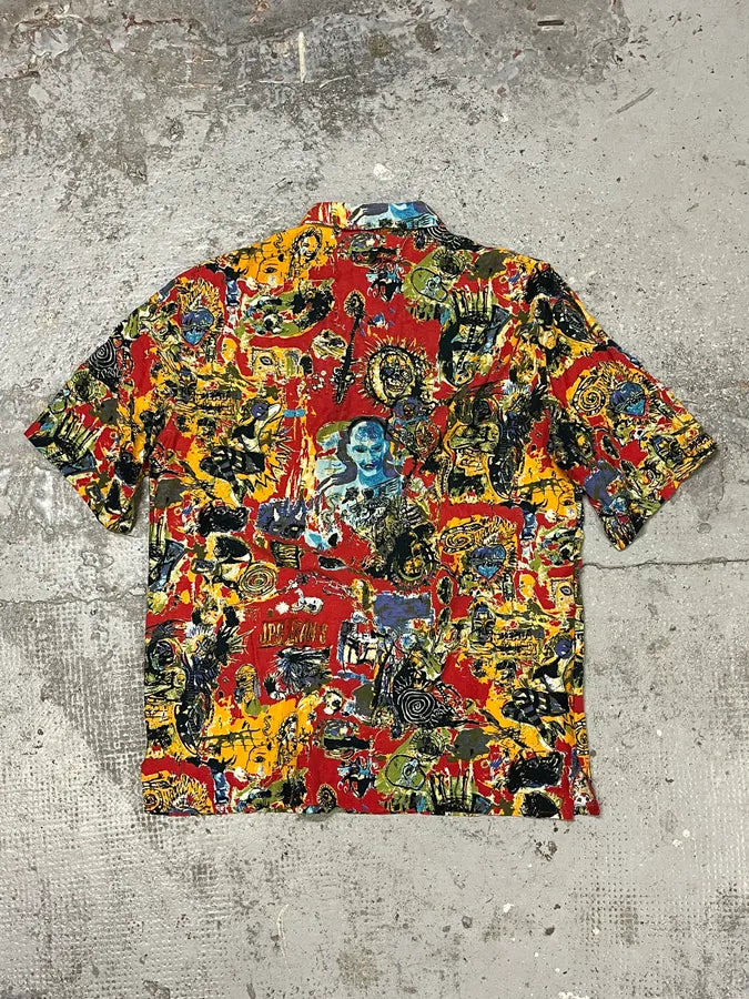 2000s Jean Paul Gaultier Basquiat Red Shirt JwYZXKN 5