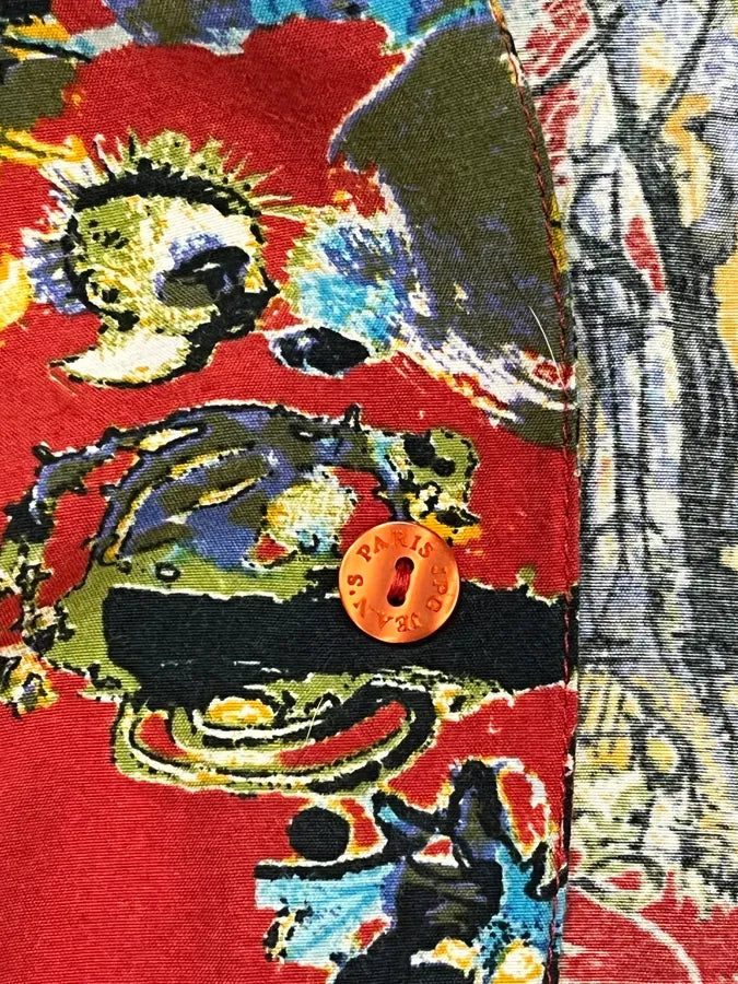 2000s Jean Paul Gaultier Basquiat Red Shirt JwYZXKN 15
