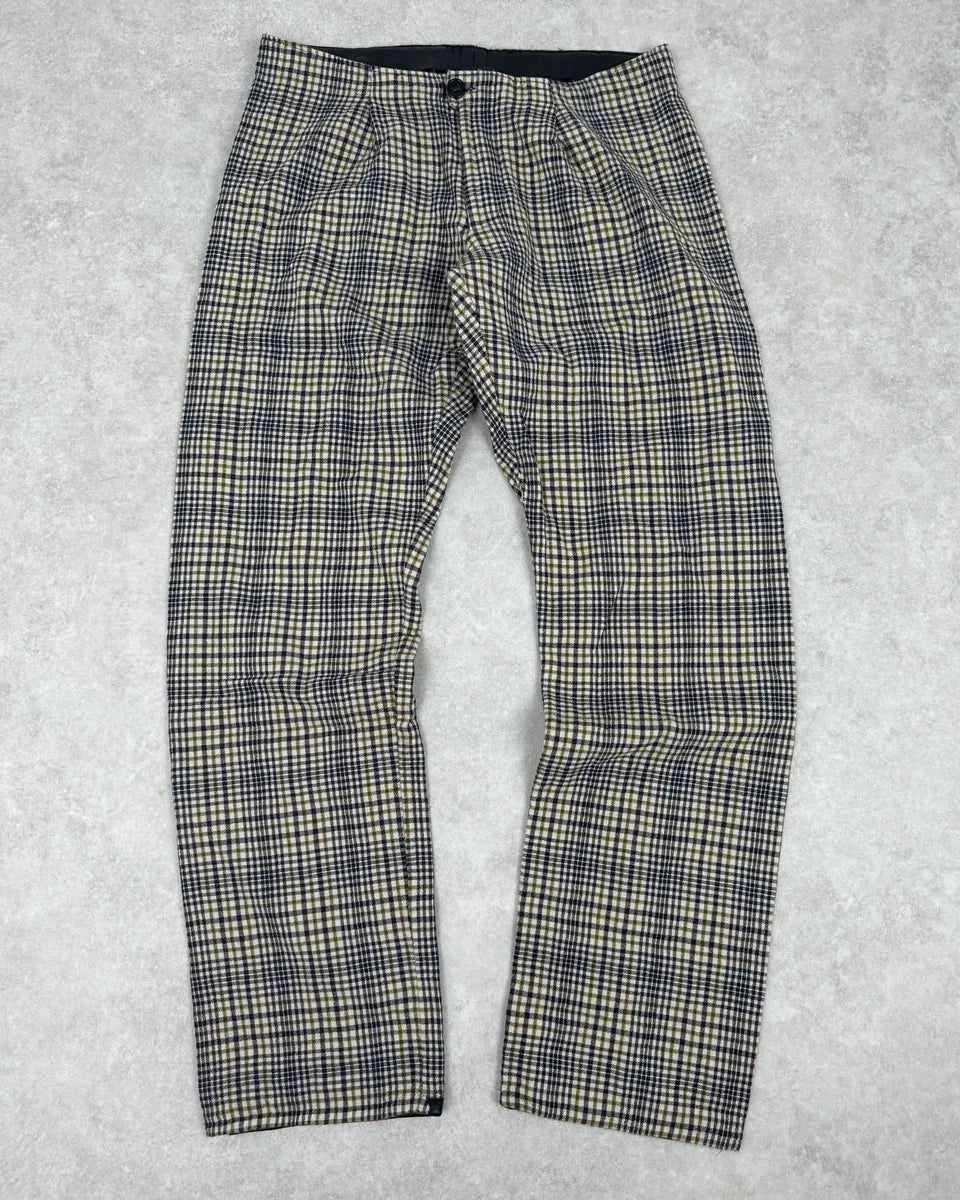 2000s Jean Paul Gaultier Beige Tartan Classy Pants msJWzYj 0
