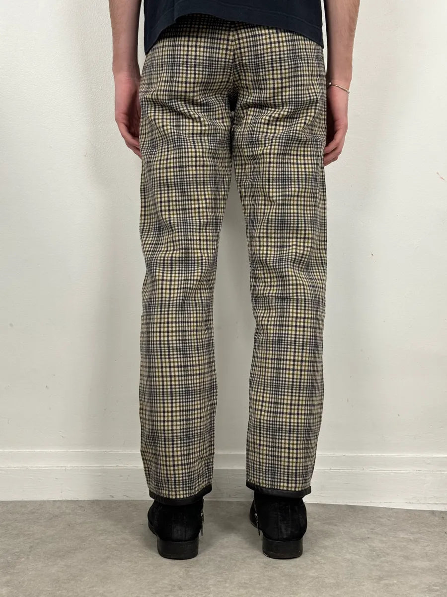 2000s Jean Paul Gaultier Beige Tartan Classy Pants msJWzYj 3
