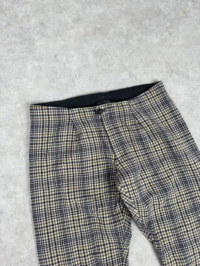 2000s Jean Paul Gaultier Beige Tartan Classy Pants msJWzYj 5