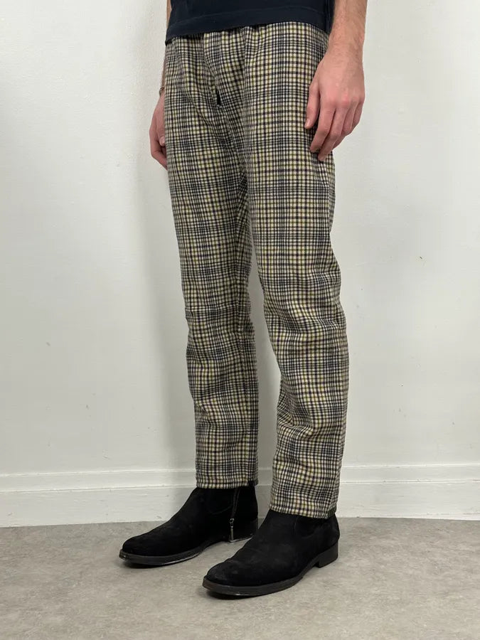 2000s Jean Paul Gaultier Beige Tartan Classy Pants msJWzYj 2