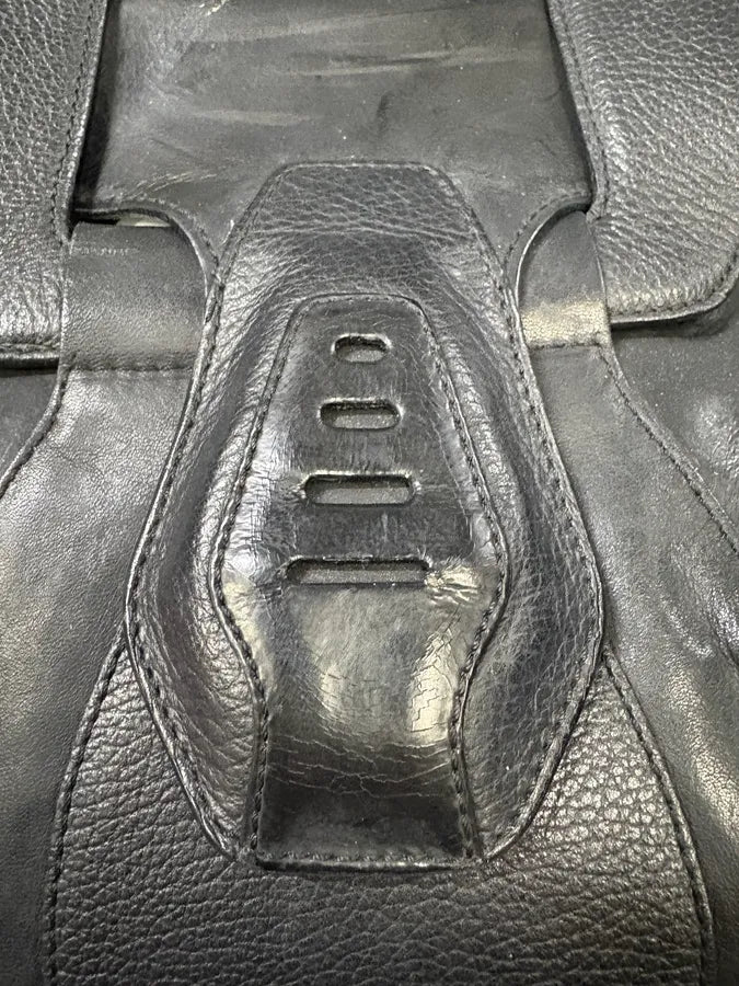 2000s Jean Paul Gaultier Black Ballistic Leather Bag (OS) zHLuOYu 6