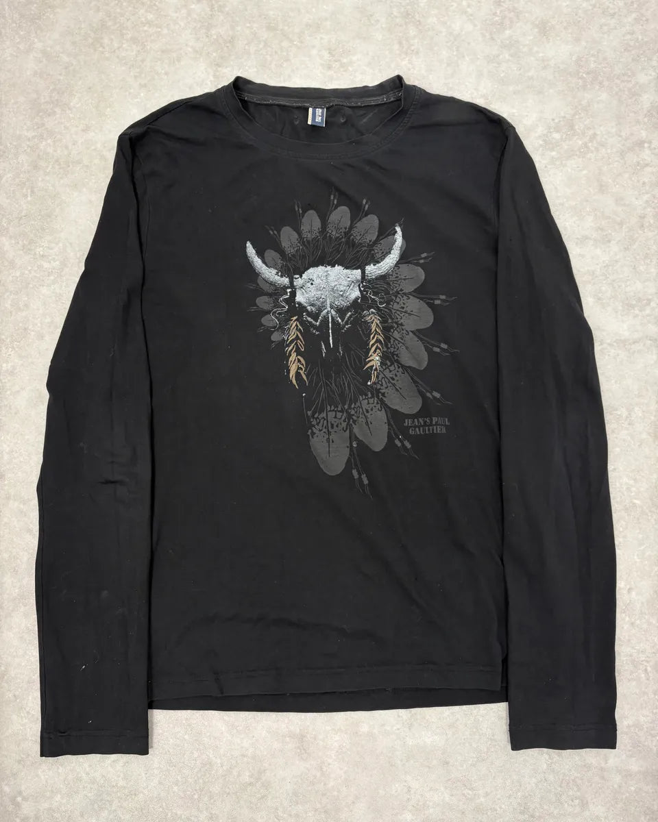 2000s Jean Paul Gaultier Black Bull Longsleeves nVmfgiB 0