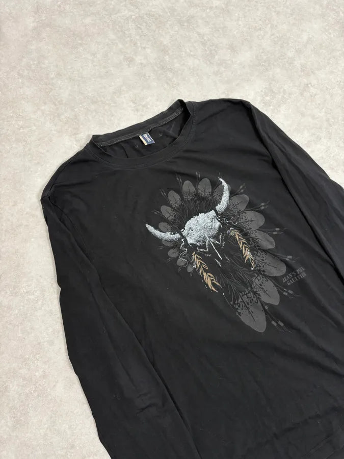 2000s Jean Paul Gaultier Black Bull Longsleeves nVmfgiB 4