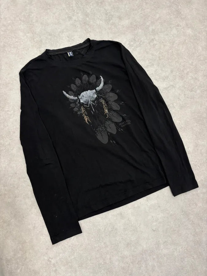 2000s Jean Paul Gaultier Black Bull Longsleeves nVmfgiB 3