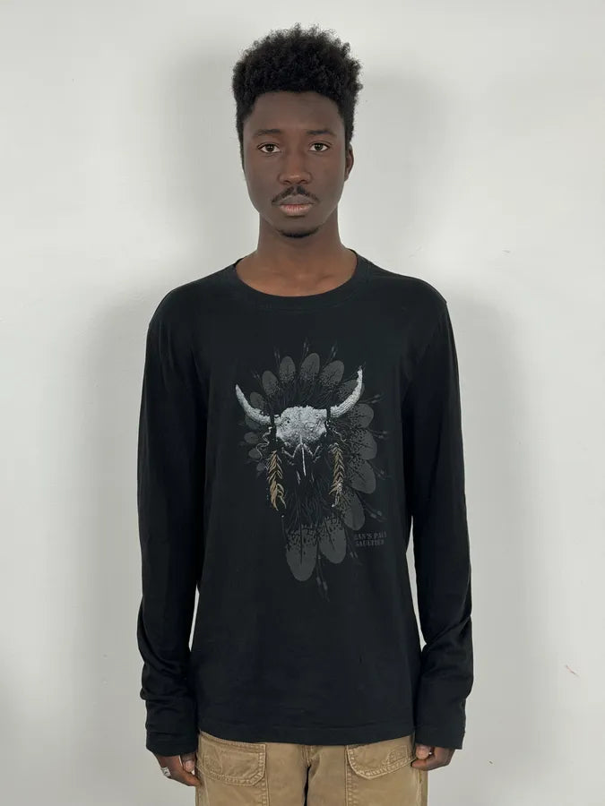 2000s Jean Paul Gaultier Black Bull Longsleeves nVmfgiB 1