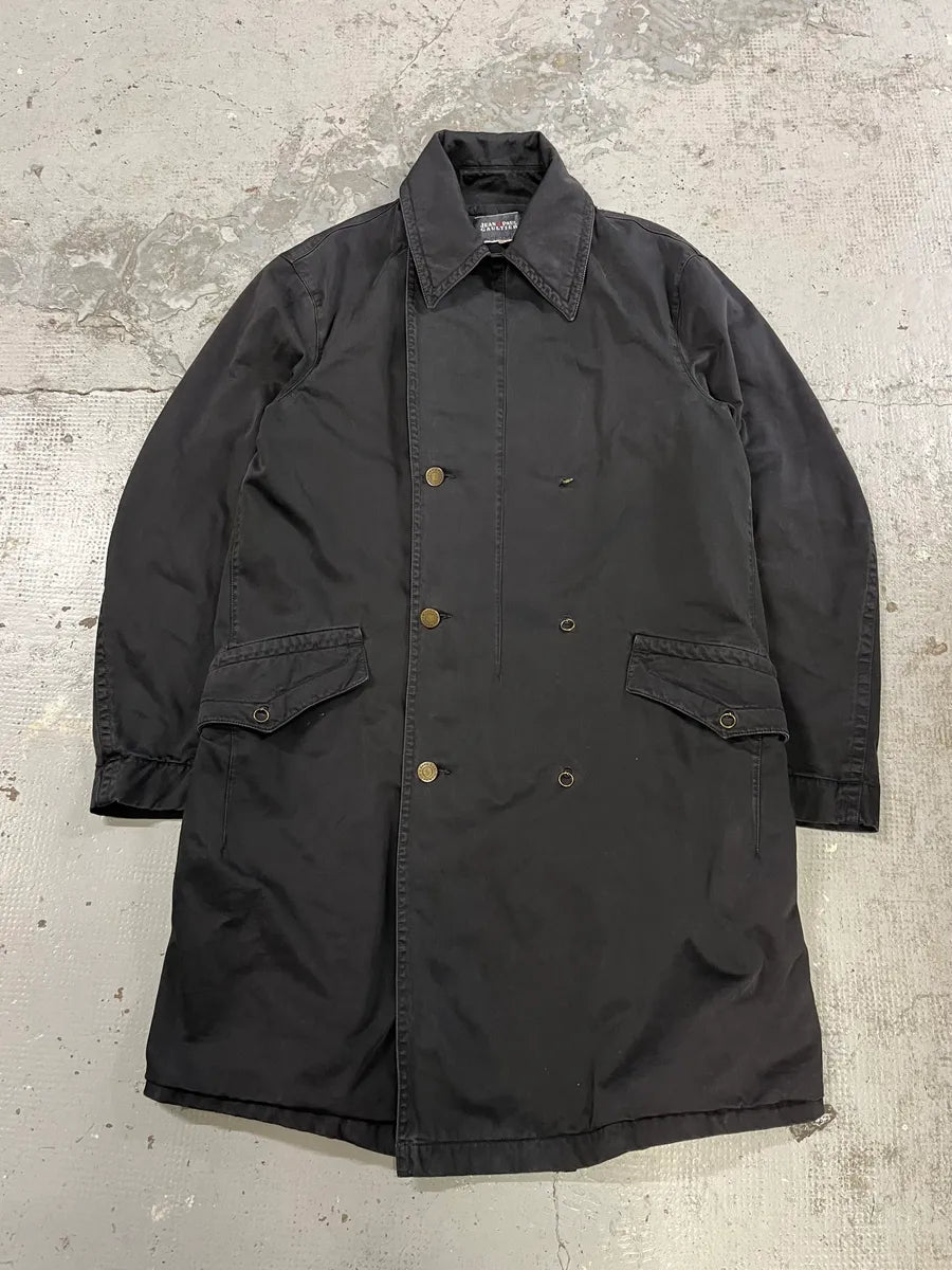 2000s Jean Paul Gaultier Black Buttoned Trench Coat TqEAVET 0