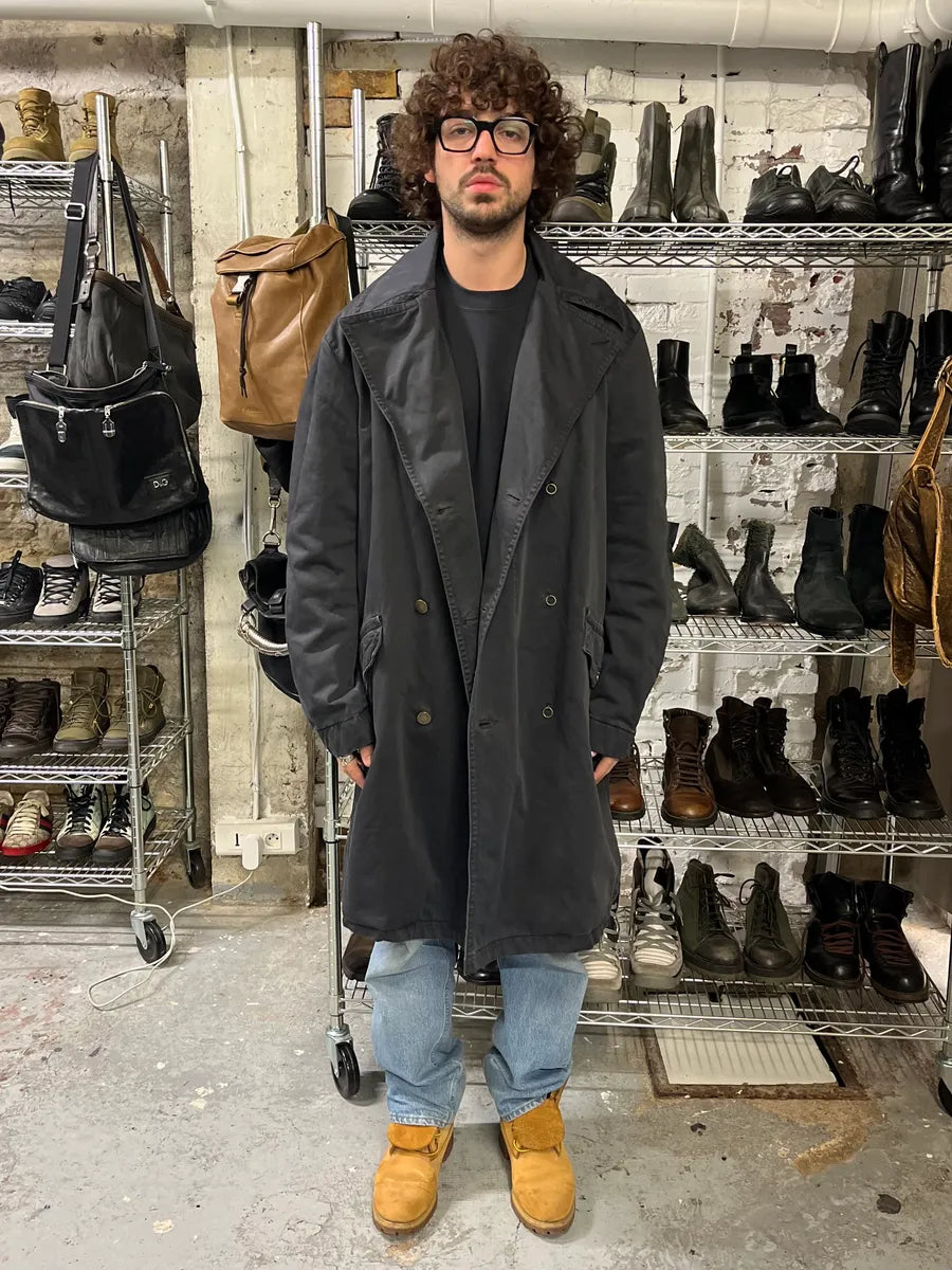 2000s Jean Paul Gaultier Black Buttoned Trench Coat TqEAVET 1