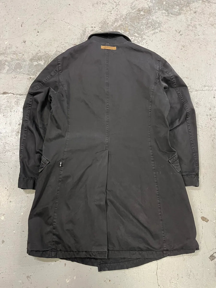 2000s Jean Paul Gaultier Black Buttoned Trench Coat TqEAVET 5