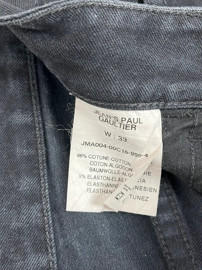 2000s Jean Paul Gaultier Black Denim Jeans sbsGGTr 9