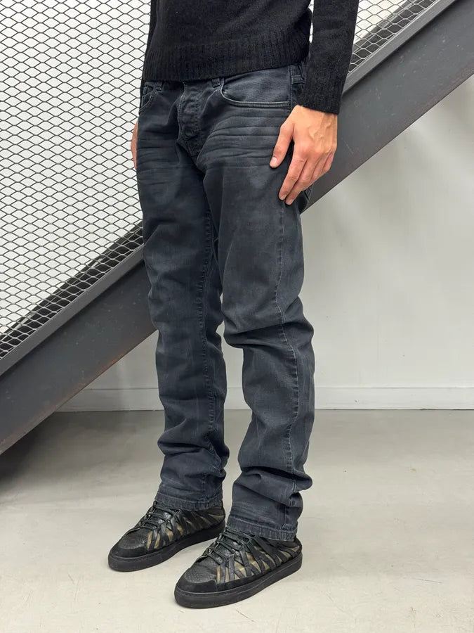 2000s Jean Paul Gaultier Black Denim Straight Leg Jeans EyRnoCa 1
