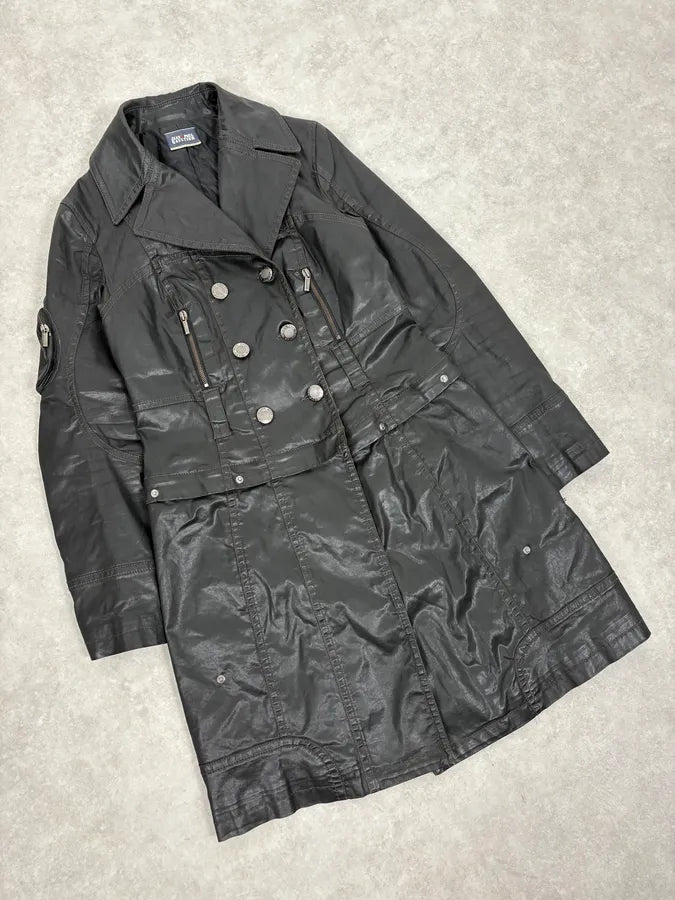 2000s Jean Paul Gaultier Black Detachable Obscure Trenchcoat  xhGOeTW 3