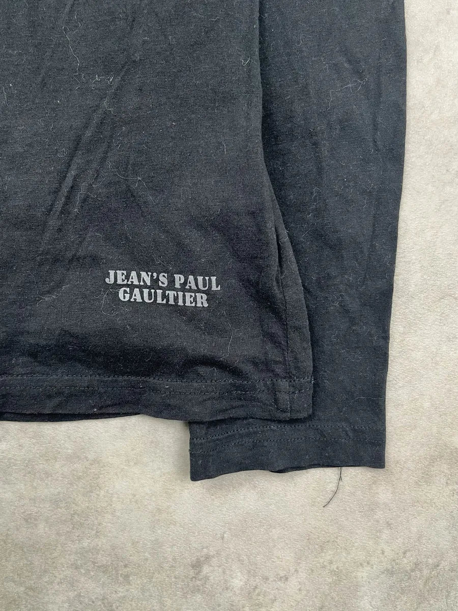 2000s Jean Paul Gaultier Black Feather Floral Longsleeve vaRTzDq 6